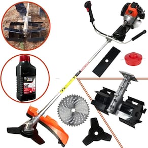 Roçadeira Cortador de Grama & Capinadeira a Gasolina Importway 3HP 63cc com Enxada Rotativa + Oleo Toyama 2T 500ml