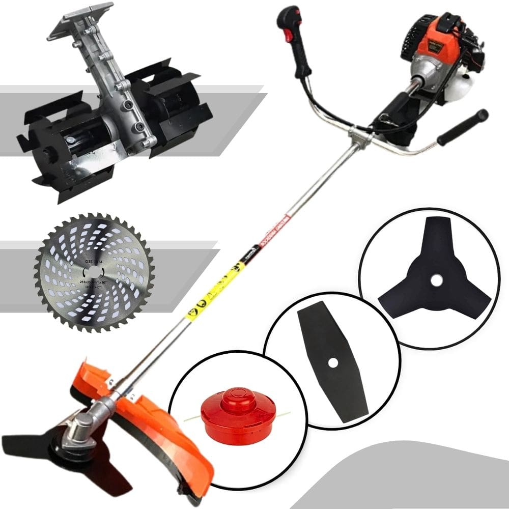 Roçadeira com Enxada Capinadeira / Maquina de Capinar a Gasolina Importway 5x1 de 3hp 63cc Melhor Que Toyama, Vulcan, Carbon Fak, Tekna, Nakasaki