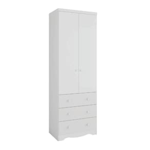Guarda Roupa Infantil Peroba Junior 3 Portas 3 Gavetas Branco