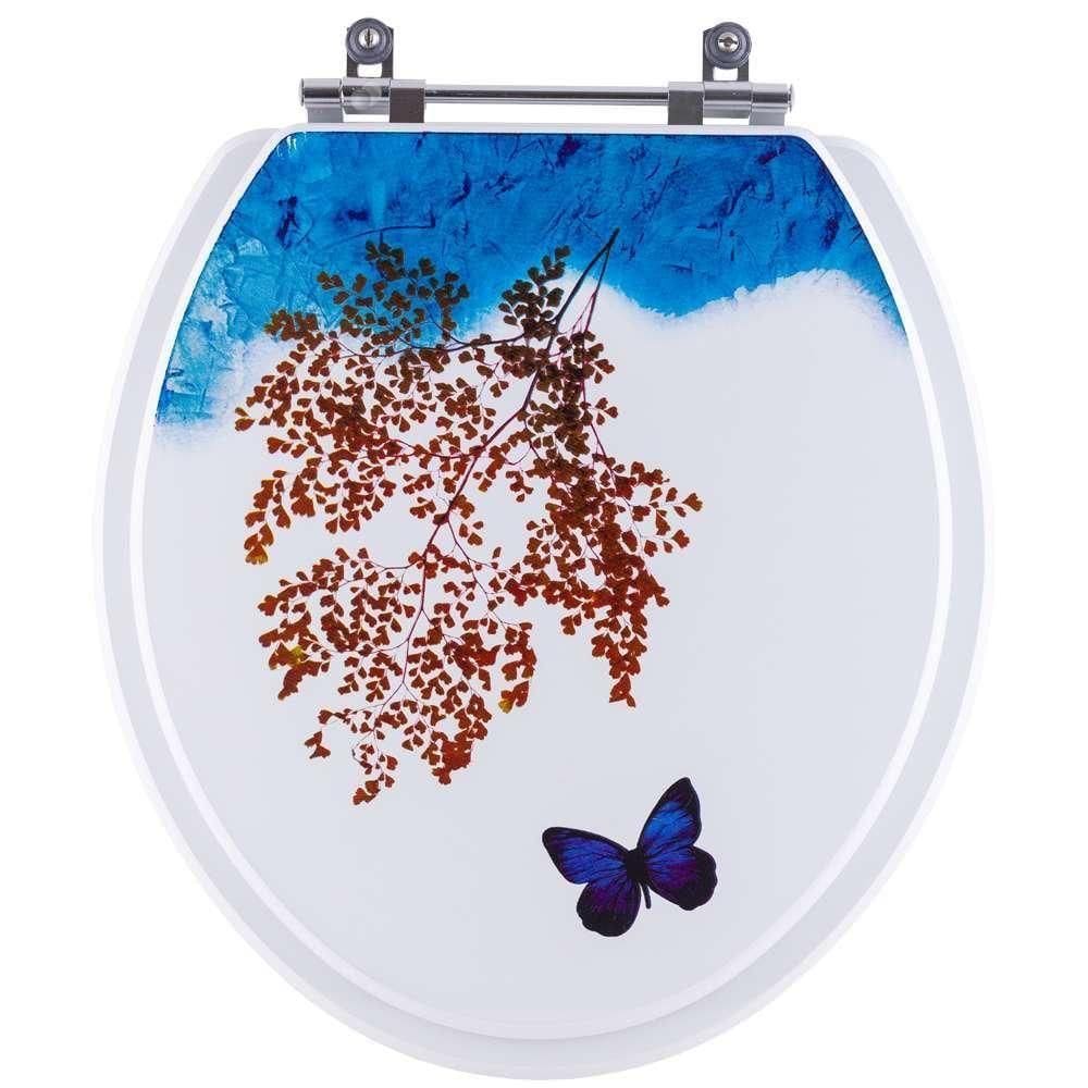 Assento Sanitario Decorado Borboleta Porto (oval) Para Vaso Luzarte Estrela