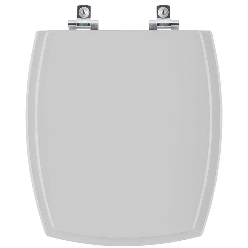 Assento Sanitário Com Amortecedor Anturius Cinza Claro Para Vaso Luzarte