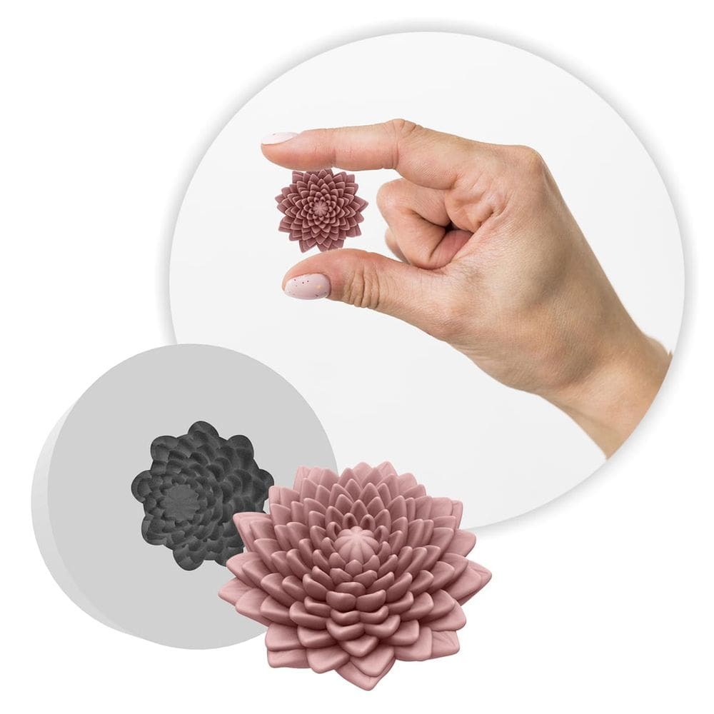 Forma de Silicone Mini Flor de Lotus