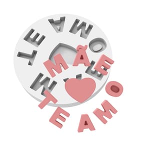 Forma de Silicone Mãe Te Amo 9 Cavidades