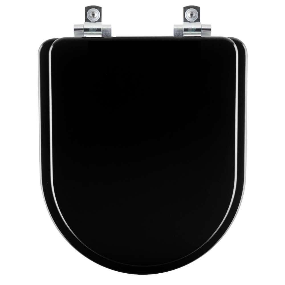 Assento Sanitário Com Amortecedor Link ébano (preto) Para Vaso Deca