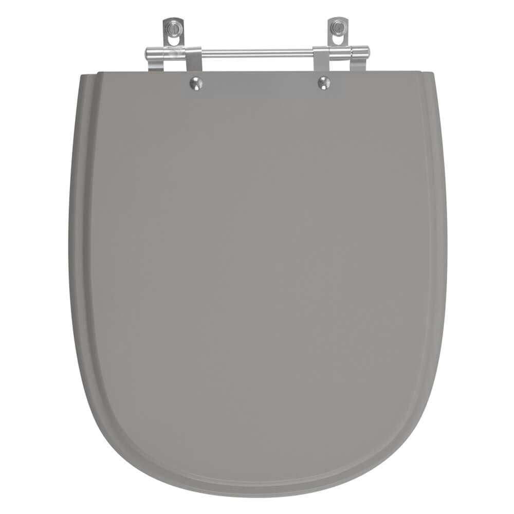Assento Sanitário Laqueado Donna Cinza Escuro Para Louça Santamarina
