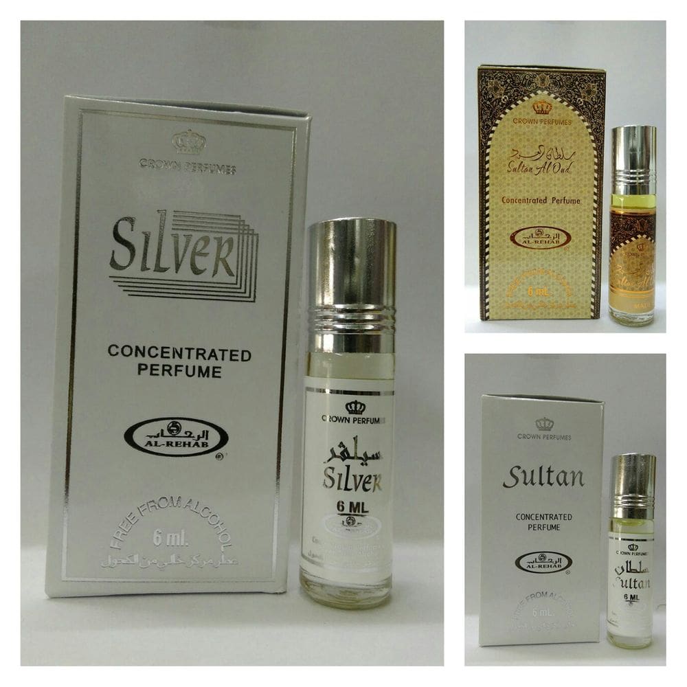 Conjunto de perfumes Ambrosial Fragrances of Heaven Al Rehab 3x6ml