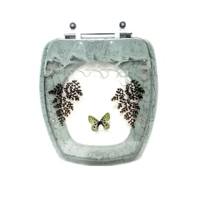 Assento Sanitário Decorada Thema Verde Água Para Louça Incepa
