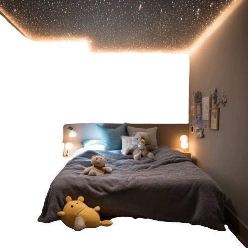 Teto Estrelado Iluminação Branco Fibra Ótica 50 Pts