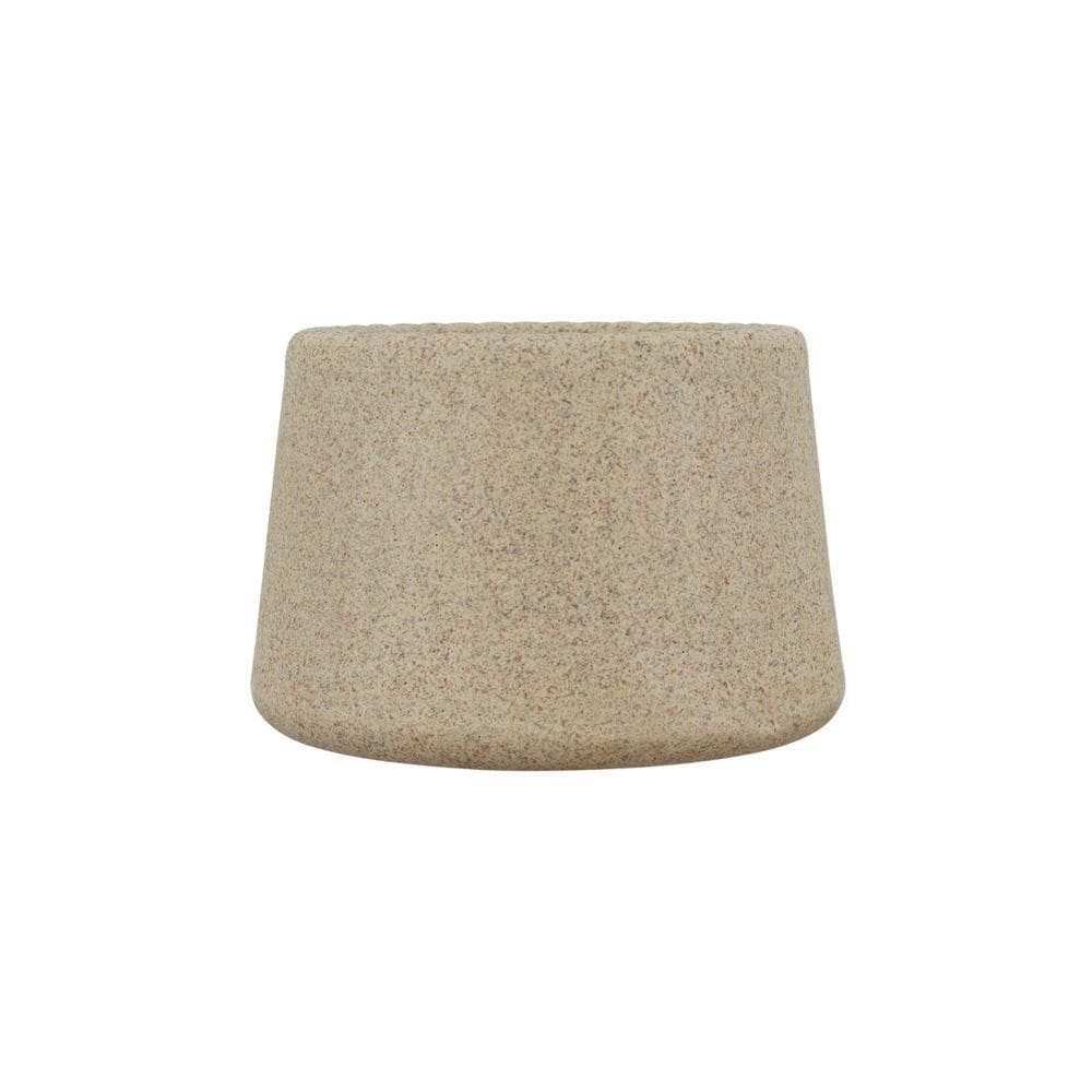 Vaso Tramontina Lótus Em Polietileno Granito Areia 8,5 Cm