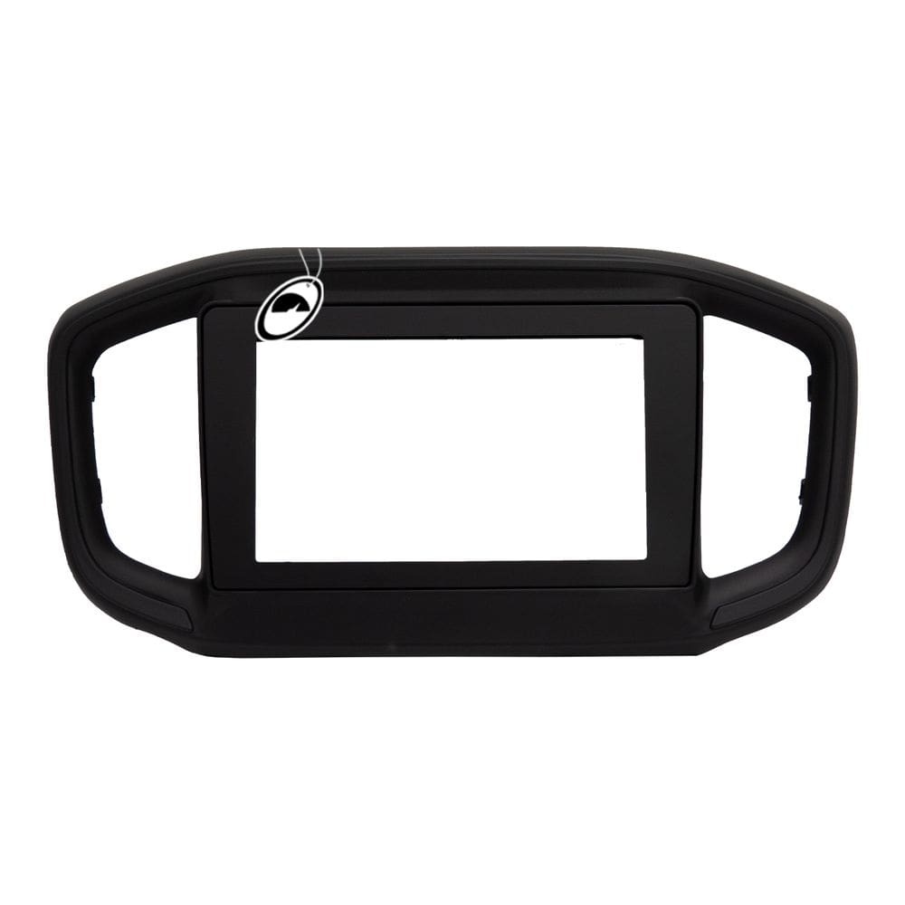 Moldura De Painel 2 Din 9" Polegadas Fiat Strada 2020 2021 - Preto