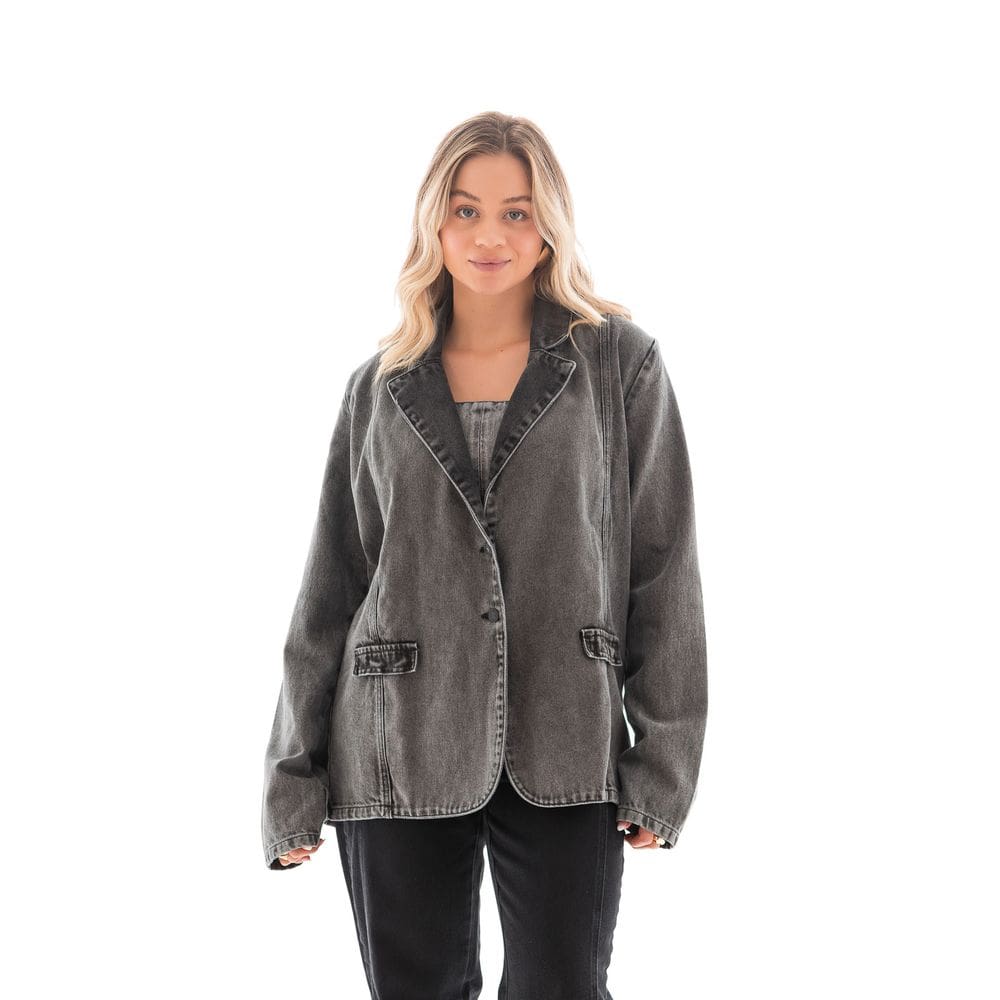 Blazer Jeans Feminino Arauto Black