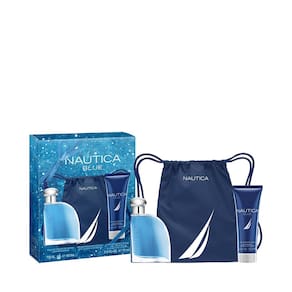 Perfume Nautica Blue Eau de Toilette 50mL com sabonete líquido e bolsa
