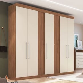 Guarda-Roupa Casal Milão 7 Portas 2 Gavetas Freijó/Off - Irm Móveis