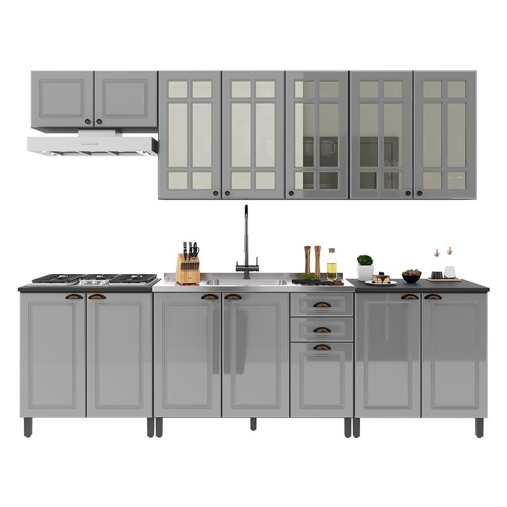 Cozinha Modulada Firenze 6 Peças com Balcões 80cm - Indékes