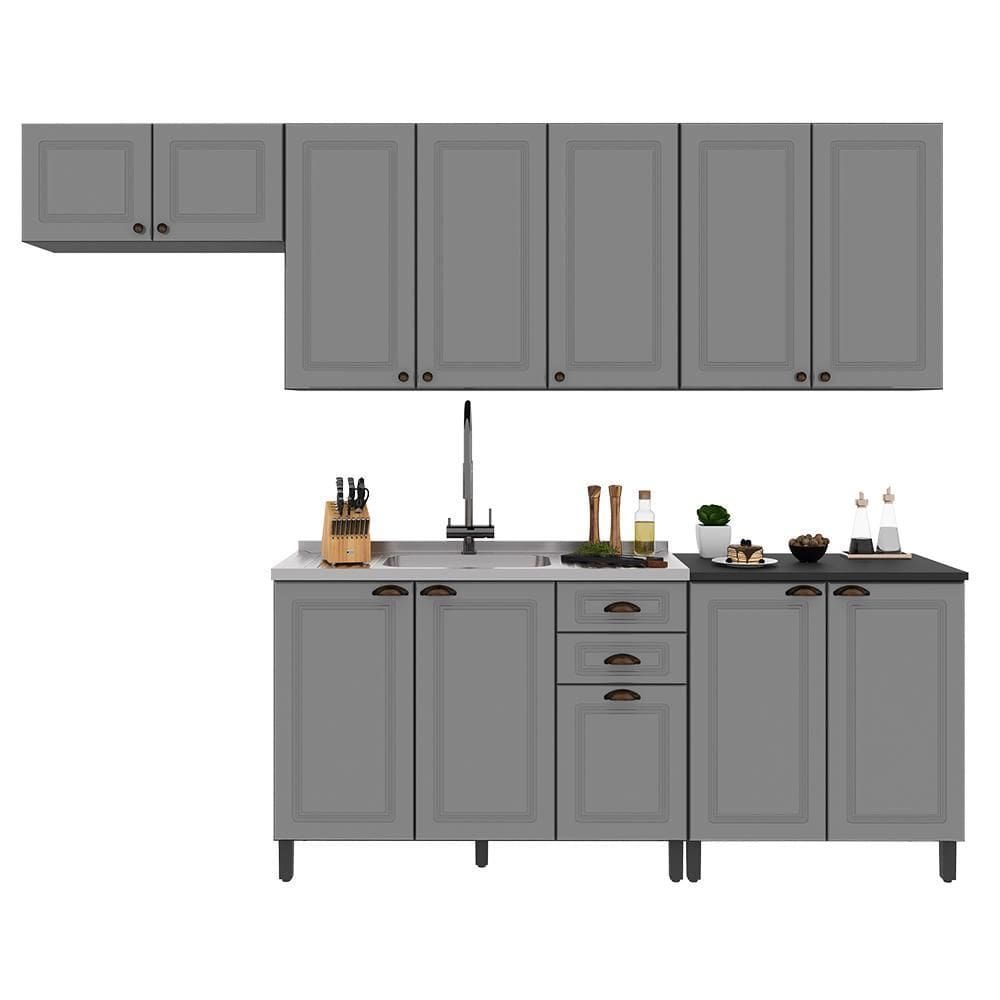 Cozinha Modulada Firenze 5 Peças com Balcão 120cm sem Tampo - Indékes