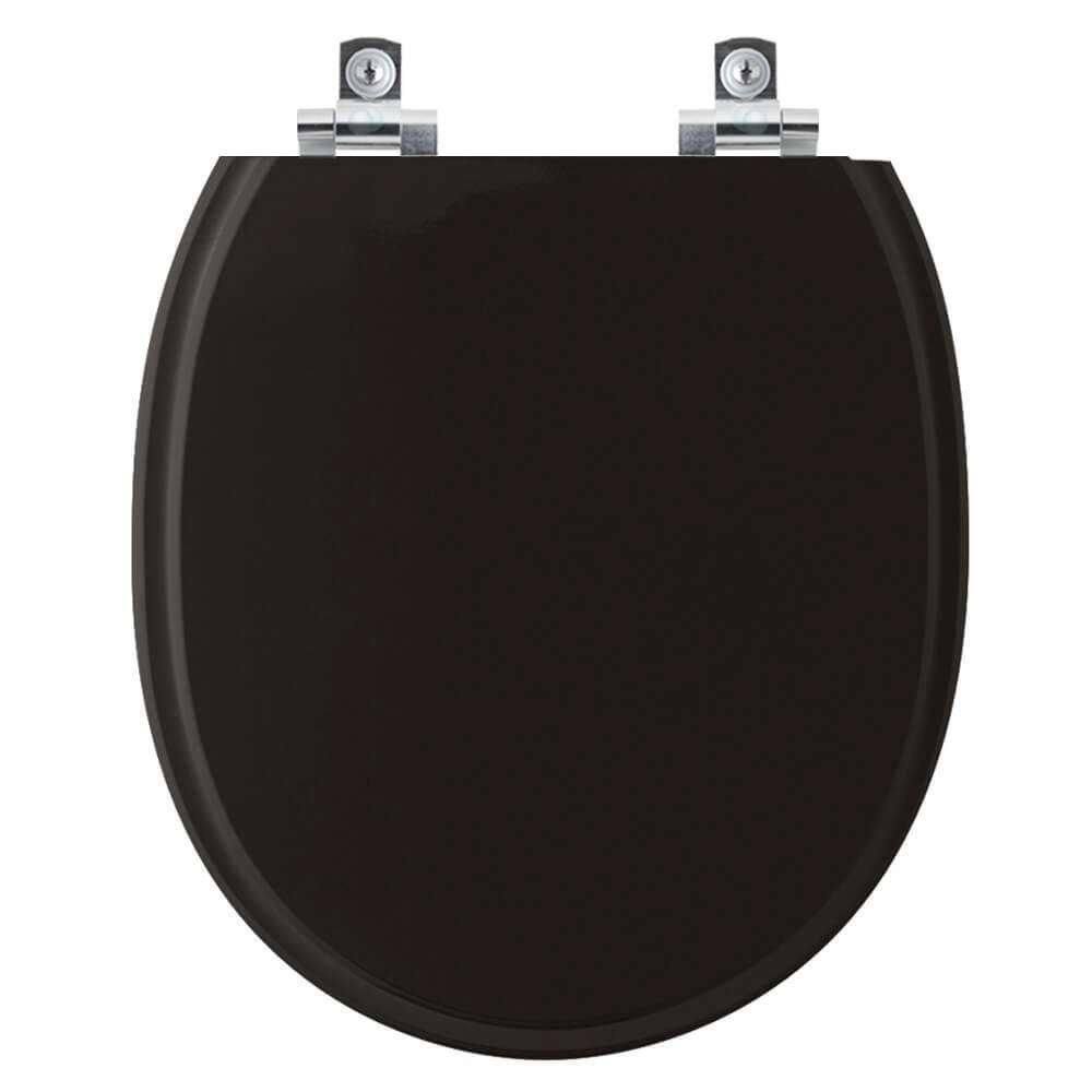 Assento Sanitário Soft Close Village ébano (preto) Para Vaso Deca