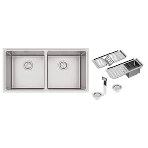 Cuba Tramontina Quadrum 2c 40 Em Aço Inox Com Acabamento Scotch Brite