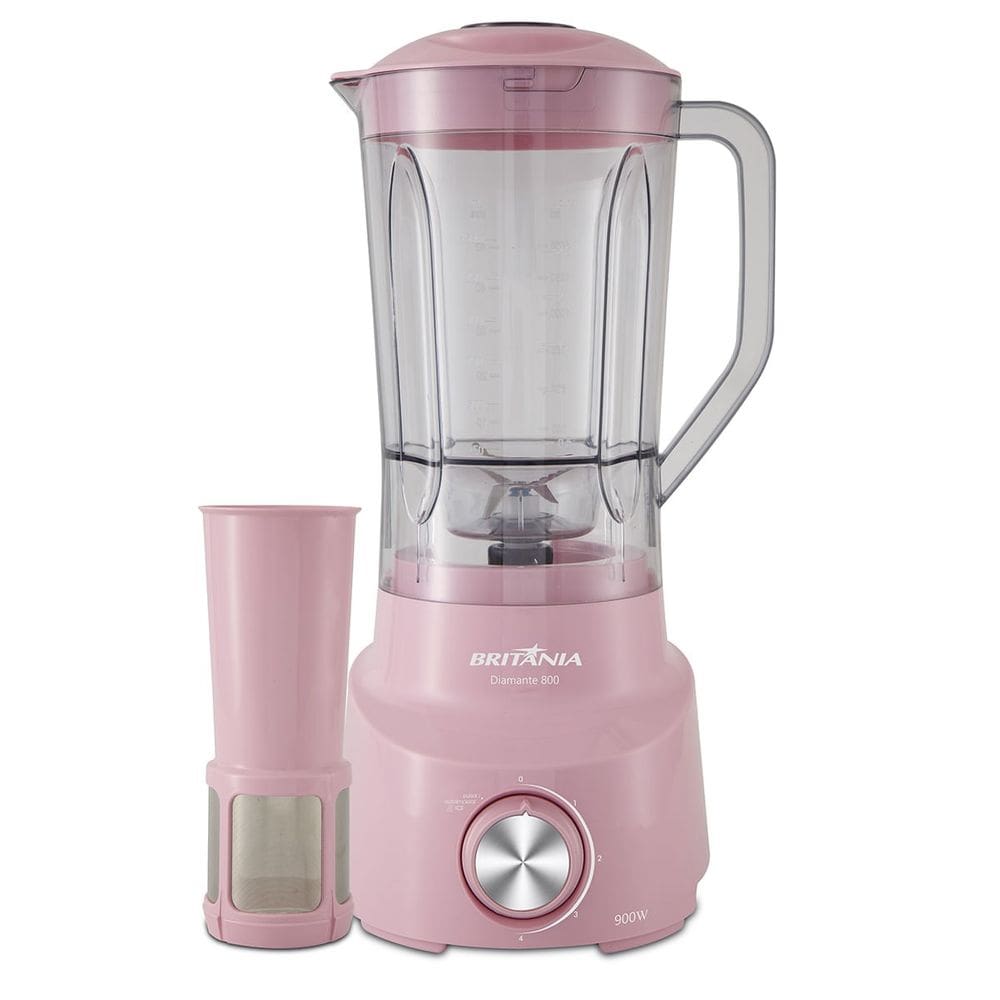 Liquidificador Britania All Pink Turbo 1000W 4 Velocidades jarra 2.6L 127V