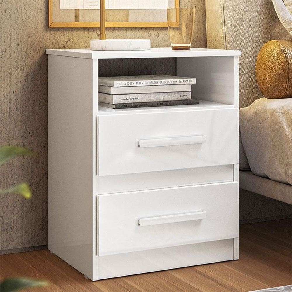 Mesa de Cabeceira Infantil Ambiente Apolo Branco Flex - Moval