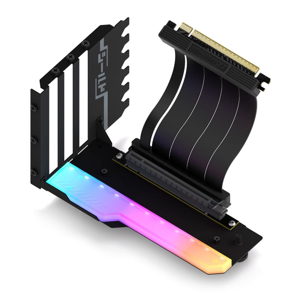 Montagem vertical de GPU EZDIY-FAB com cabo de elevação PCIE 4.0 de alta velocidade