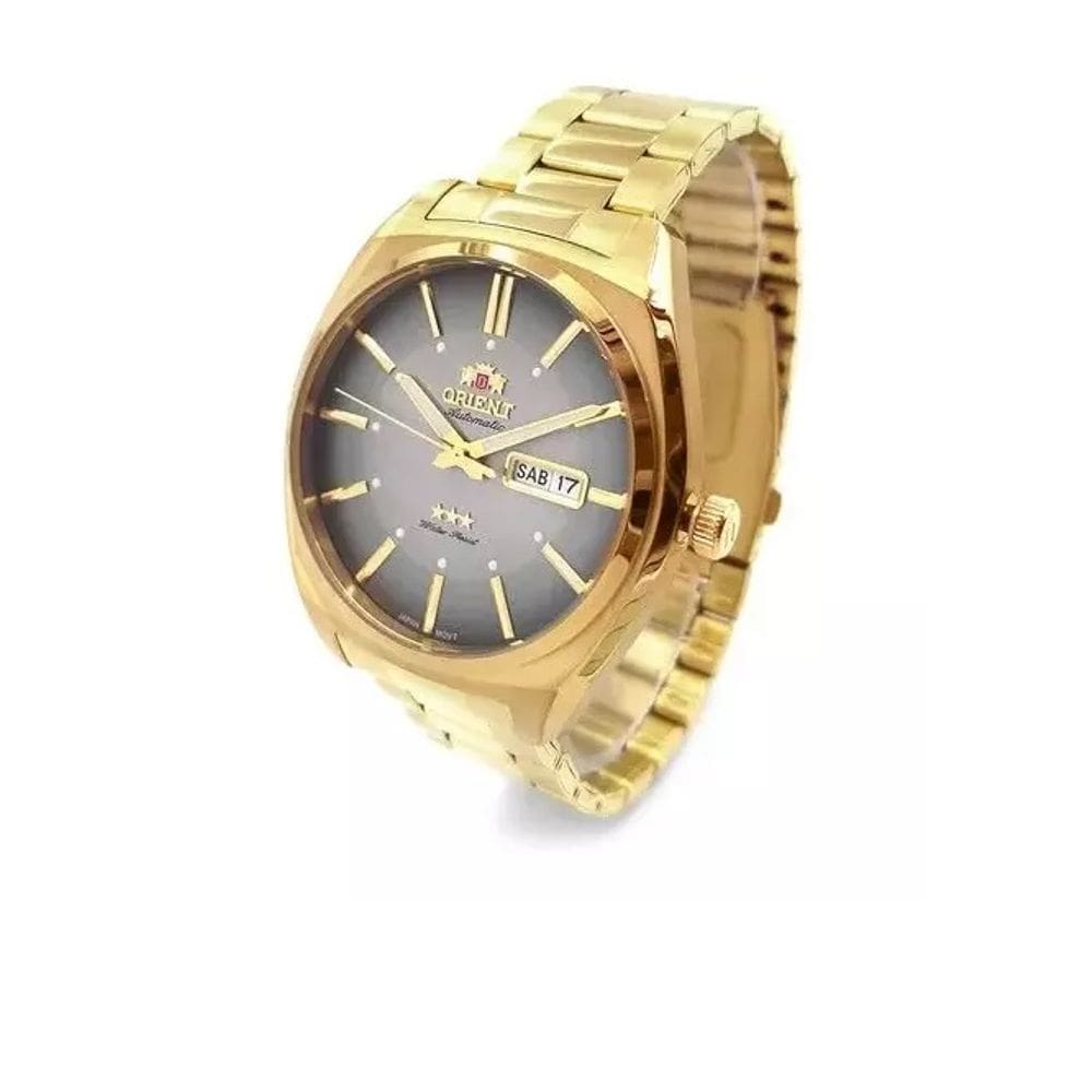 Relógio Automatico Orient Dourado Masculino F49gg025 G1kx