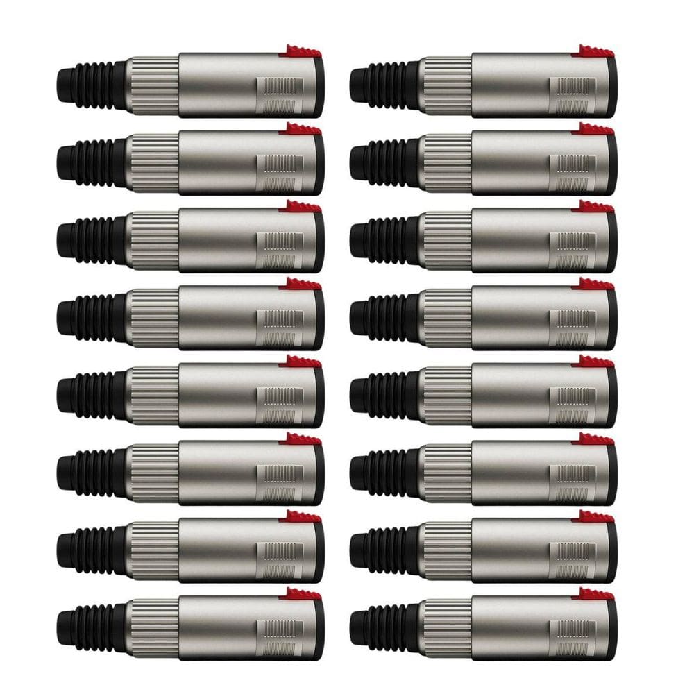 Kit 16 Conector P10 Fêmea 3 Polos Wireconex WC197