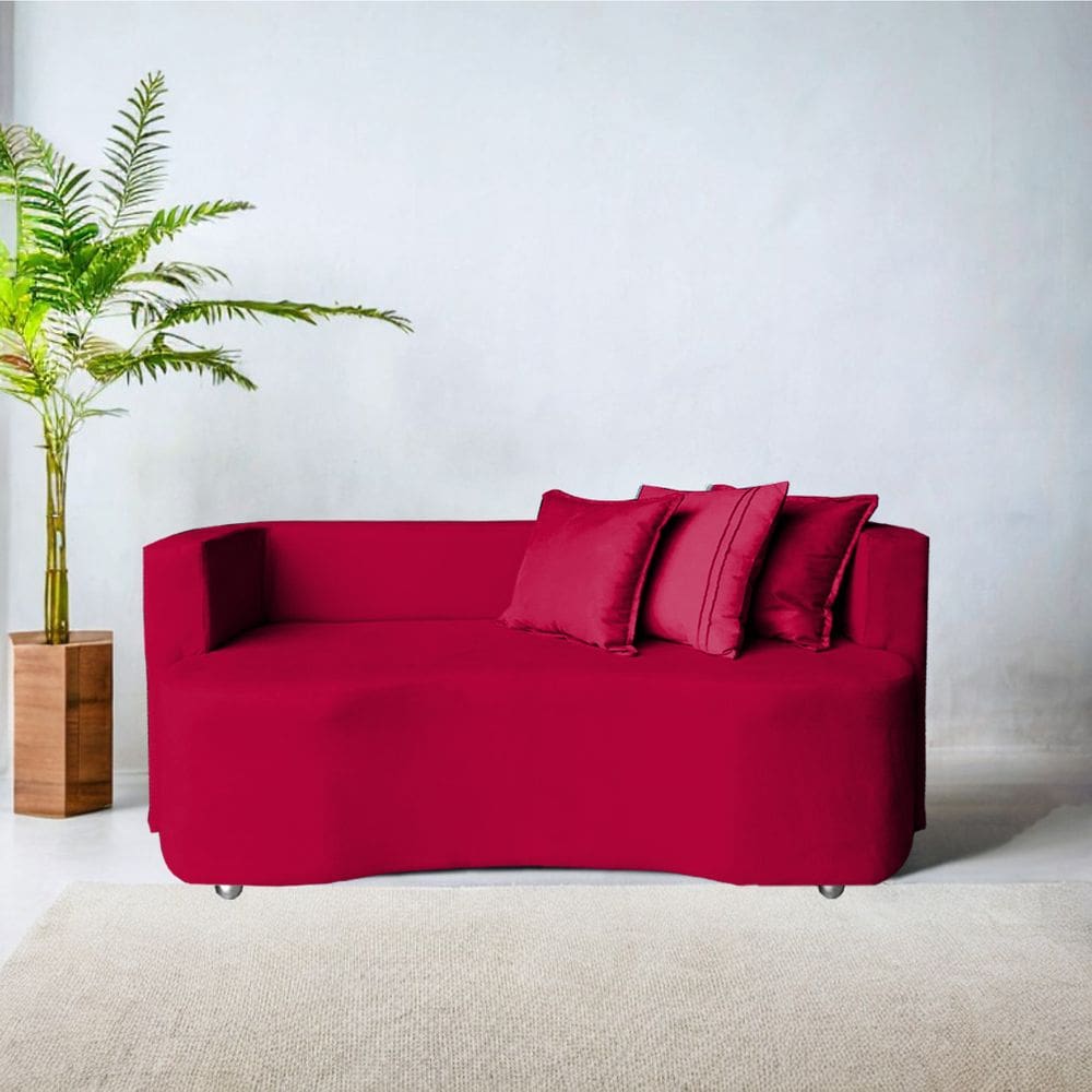 Divã Recamier Luxo Decorativo Primor 155 Vermelho