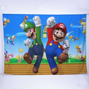 Painel de Festa Retangular Mario Bros Diversas Medidas - Fera Print