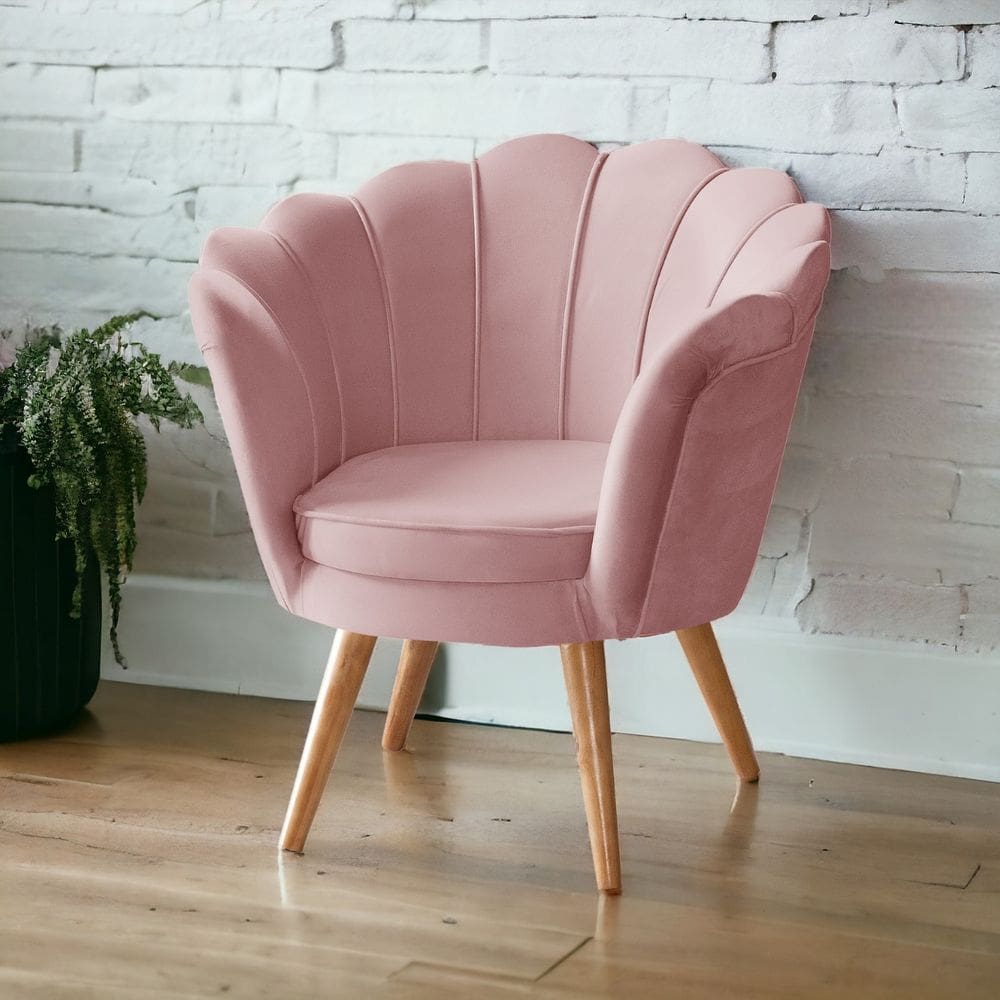 Poltrona Decorativa Pétala Sala Quarto Escritório Pés Palito