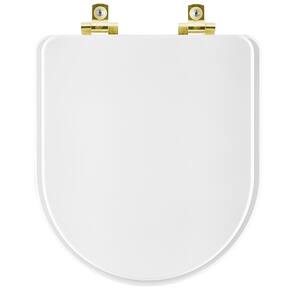 Assento Sanitário Soft Close San Remo Branco Para Vaso Hervy Com Ferragem Dourada