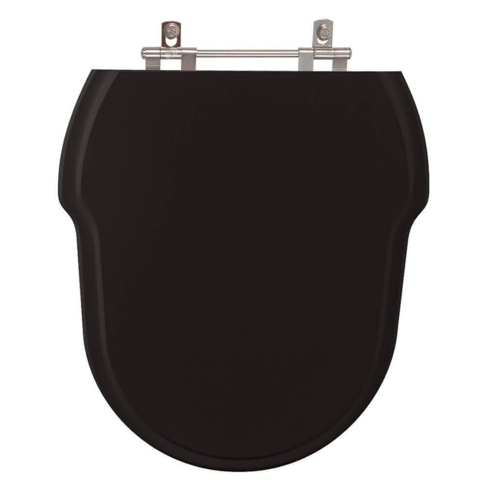 Assento Sanitário Poliester Hampton Preto Para Vaso Incepa