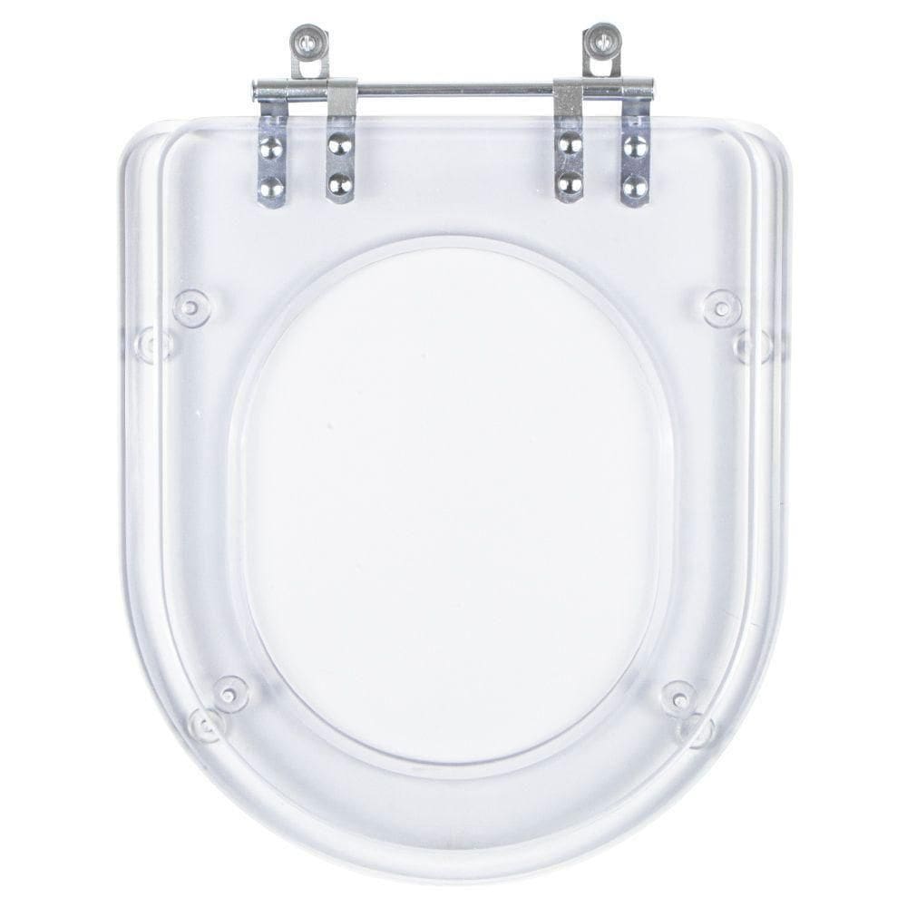 Assento Sanitario Poliester Carrara Transparente Para Vaso Deca