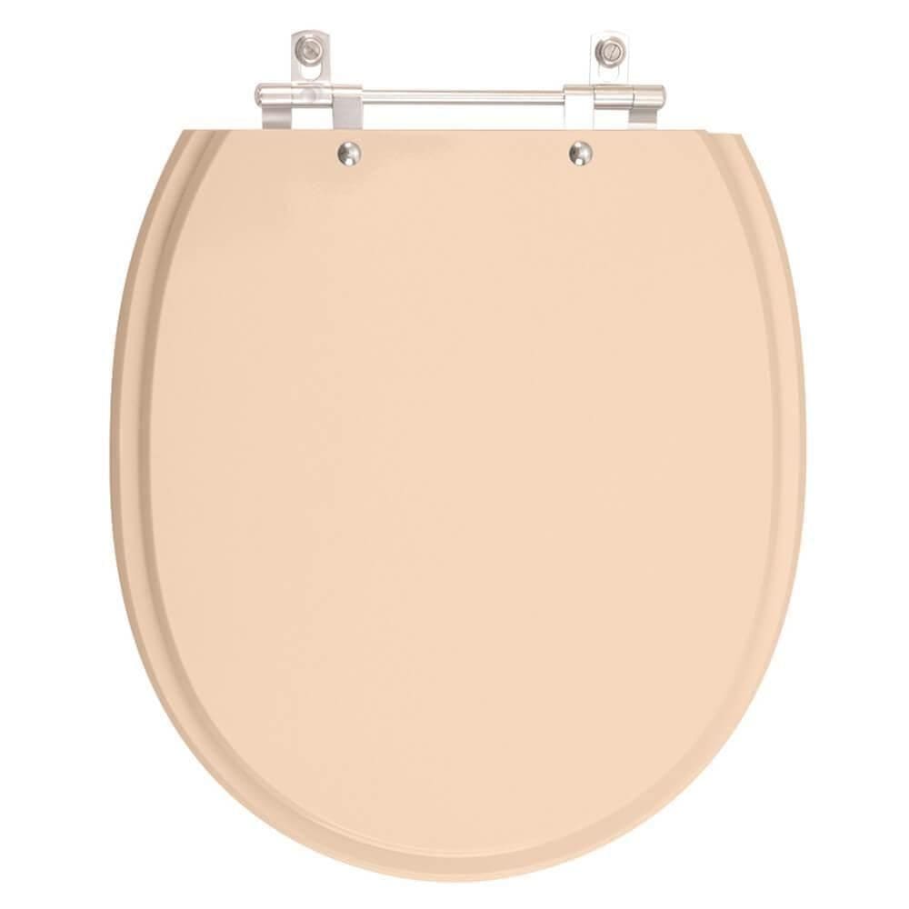 Assento Sanitário Poliester Village Rosa Floral Para Bacia Deca