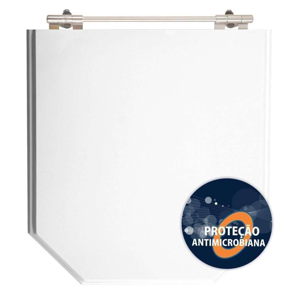 Tampa De Vaso Poliéster Atrium Branco Para Bacia Incepa Com Proteção Antimicrobiana