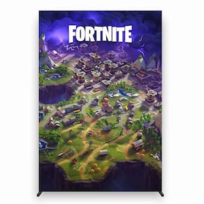 Painel de Festa Lateral com Forro Fortnite - Fera Print