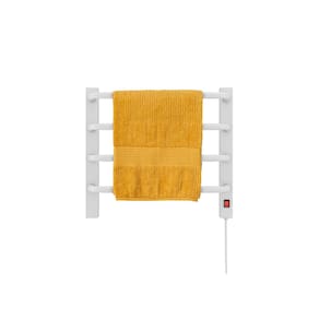 Aquecedor Toalhas Térmico Branco Mini Pequeno 110v Esquerdo