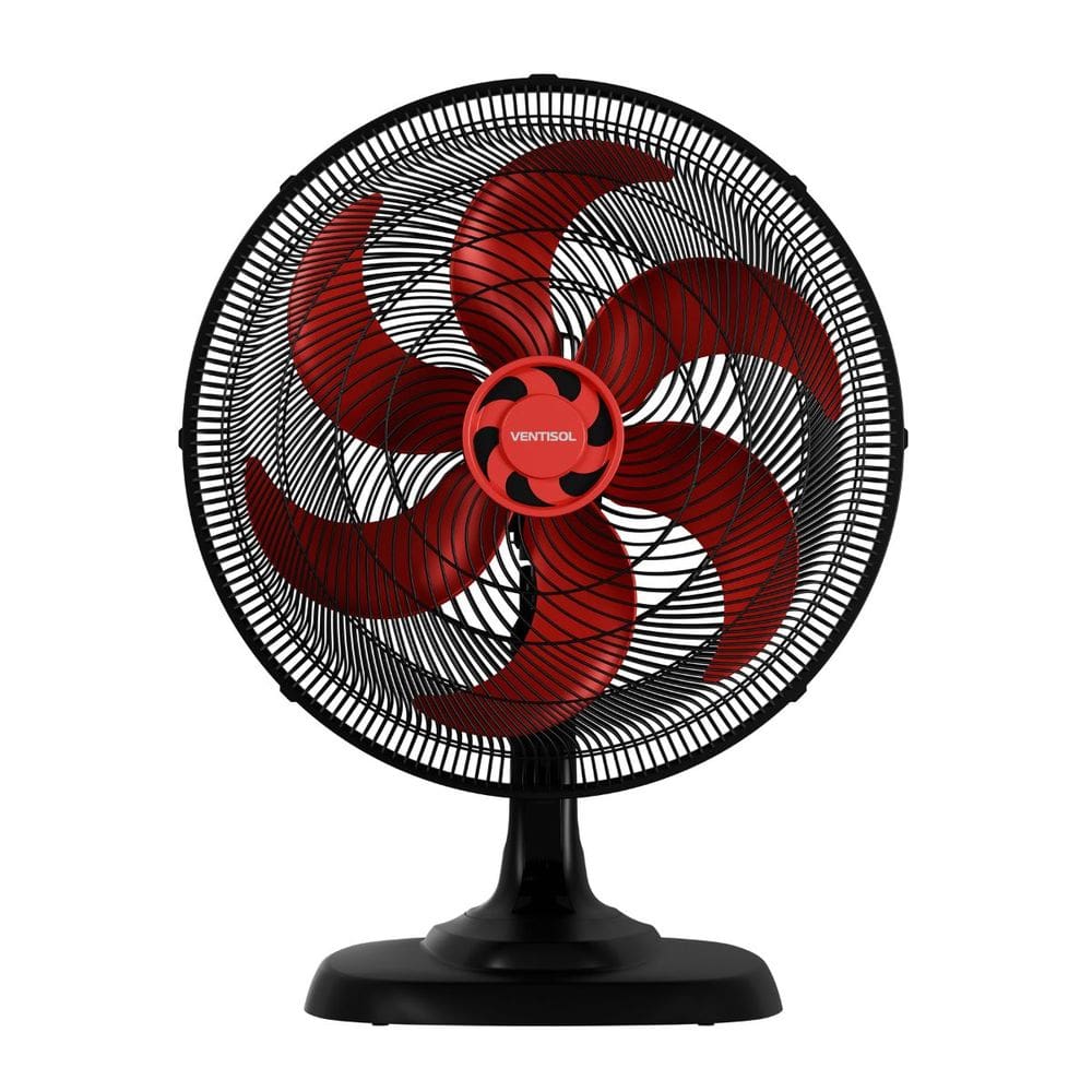Ventilador De Mesa 3 Velocidades Motor Turbo 135w 6 Pás Menos Ruído 3 Velocidades Ventisol