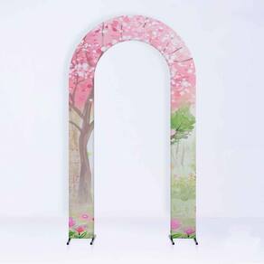 Painel de Festa em Arco com Forro Bosque 1,25 metros - Fera Print