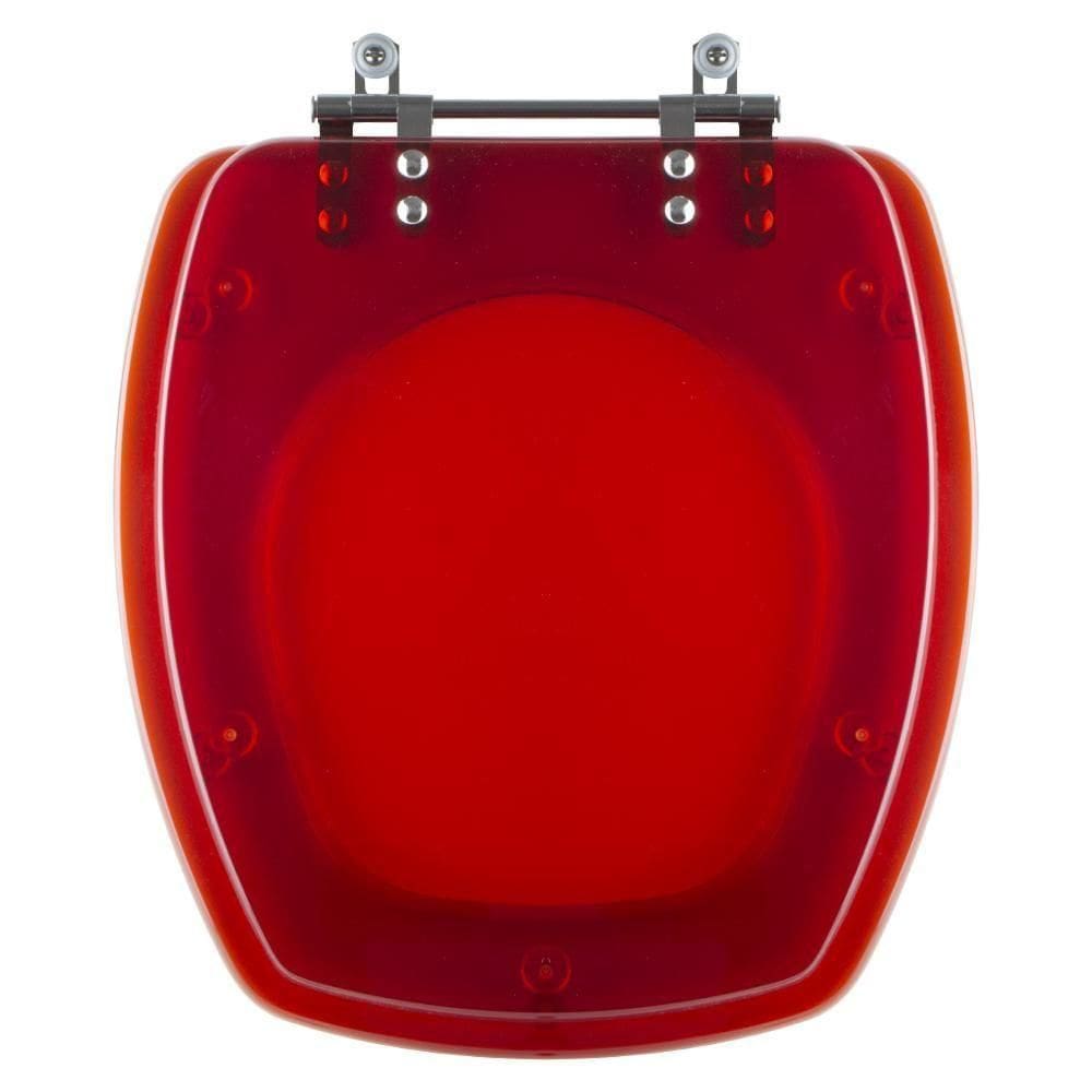 Assento Sanitário Poliester Thema Vermelho Transparente Para Vaso Incepa