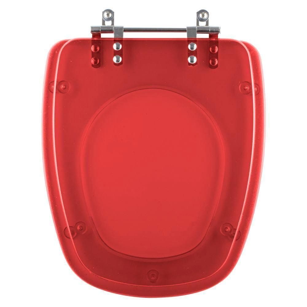 Assento Sanitário Poliester Monte Carlo Vermelho Para Louça Deca