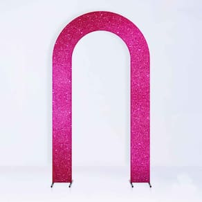 Painel de Festa em Arco com Forro Brilho Pink 1,25 metros - Fera Print