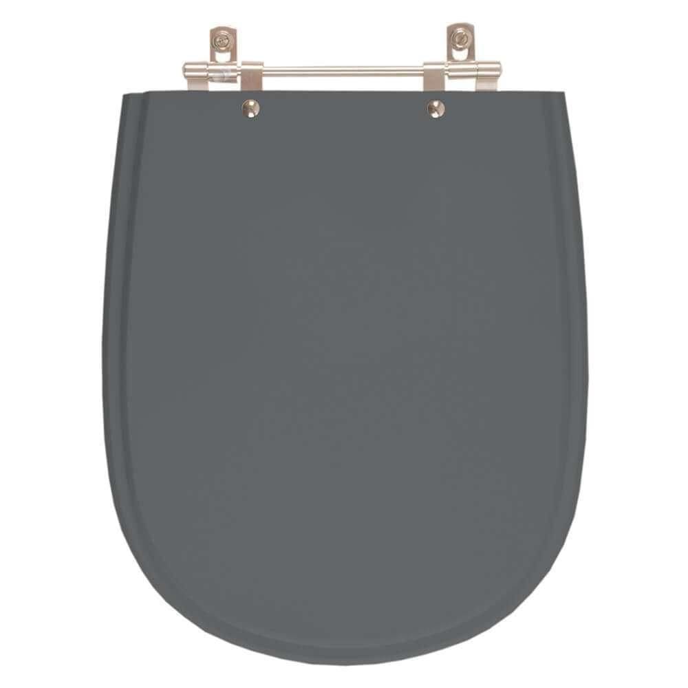 Assento Sanitário Paris Cinza Quartzo (cinza Escuro) Para Vaso Ideal Standard