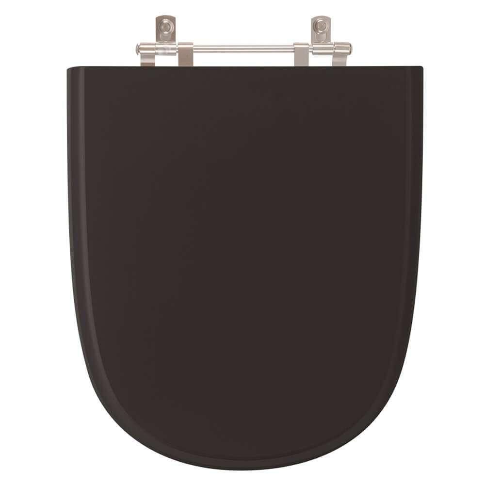 Assento Sanitario Poliester Ezedra Preto Para Vaso Ideal Standard