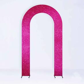 Painel de Festa em Arco com Forro Brilho Pink 1,50 metros - Fera Print