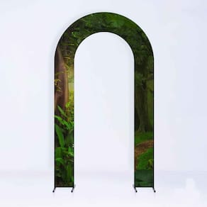 Painel de Festa em Arco com Forro Floresta 1,25 metros - Fera Print