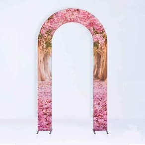 Painel de Festa em Arco com Forro Jardim Encantado 1,50 metros - Fera Print