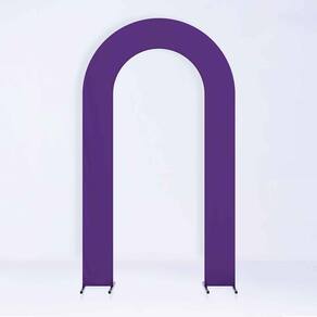 Painel de Festa em Arco com Forro Roxo 1,50 metros - Fera Print