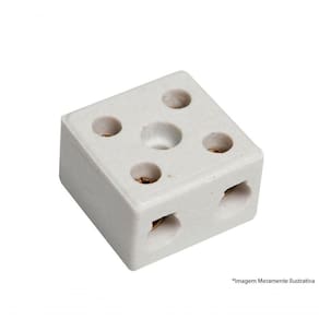 Conector Porcelana 10mm 2 Polos 04.11 C-10pcs