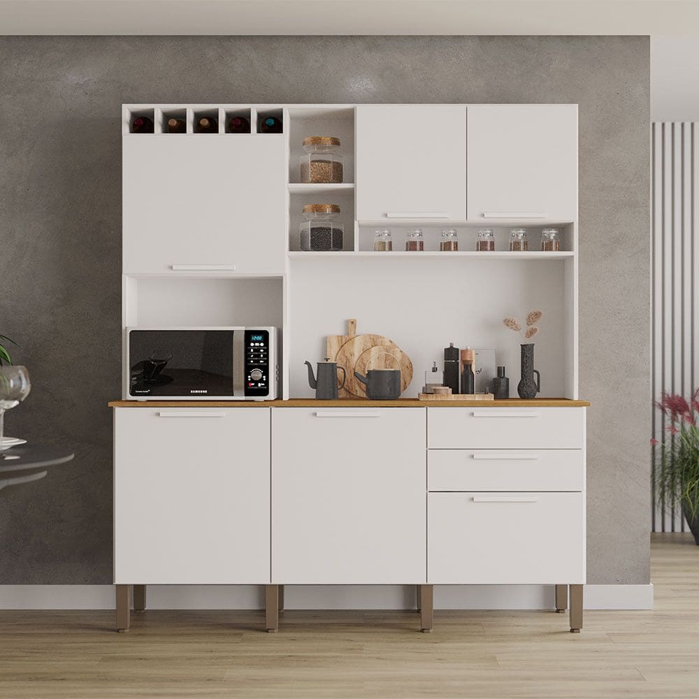 Armário de Cozinha New Topázio 6 Portas Salleto