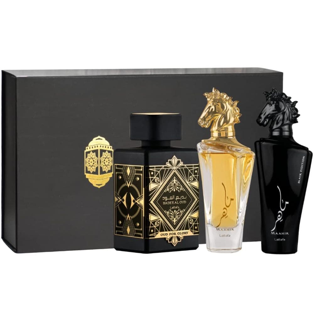 Conjunto de perfume para presente Lattafa, 3 peças, Eau de Parfum, 100 ml, unissex